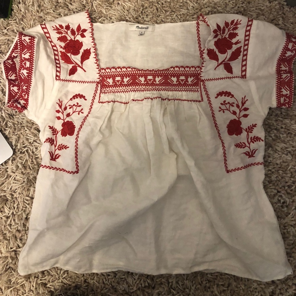 Madewell floral blouse